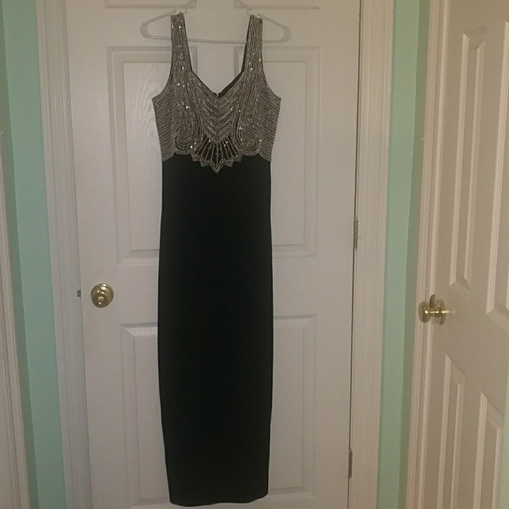 Black velvet dress